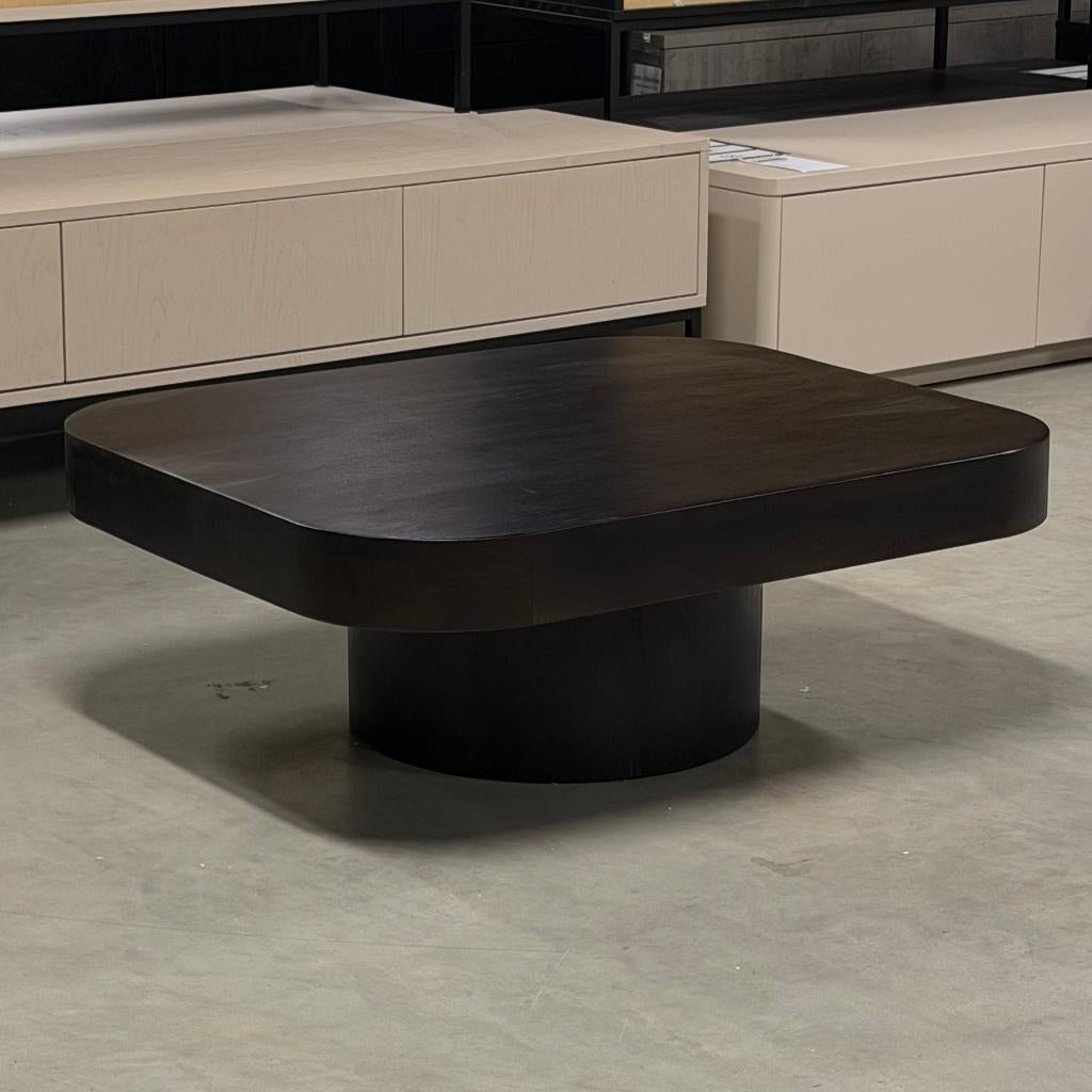 salon japandi ronde walnoten 100x83x36cm, Huis en Inrichting, Tafels | Salontafels, Japandi, 50 tot 100 cm, Rond, Nieuw