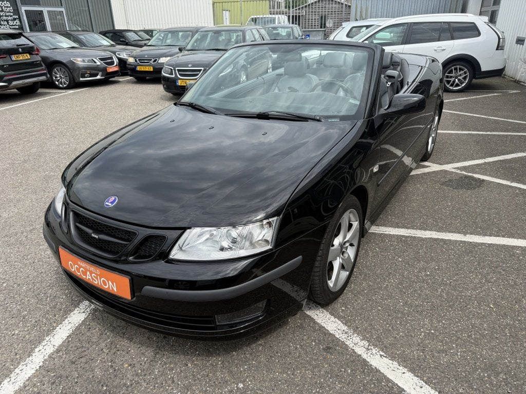 Saab 9-3 Cabrio 1.8t Vector - zeer mooie auto (bj 2006), Auto's, Saab, Gebruikt, 4 cilinders, 4 stoelen, Zwart