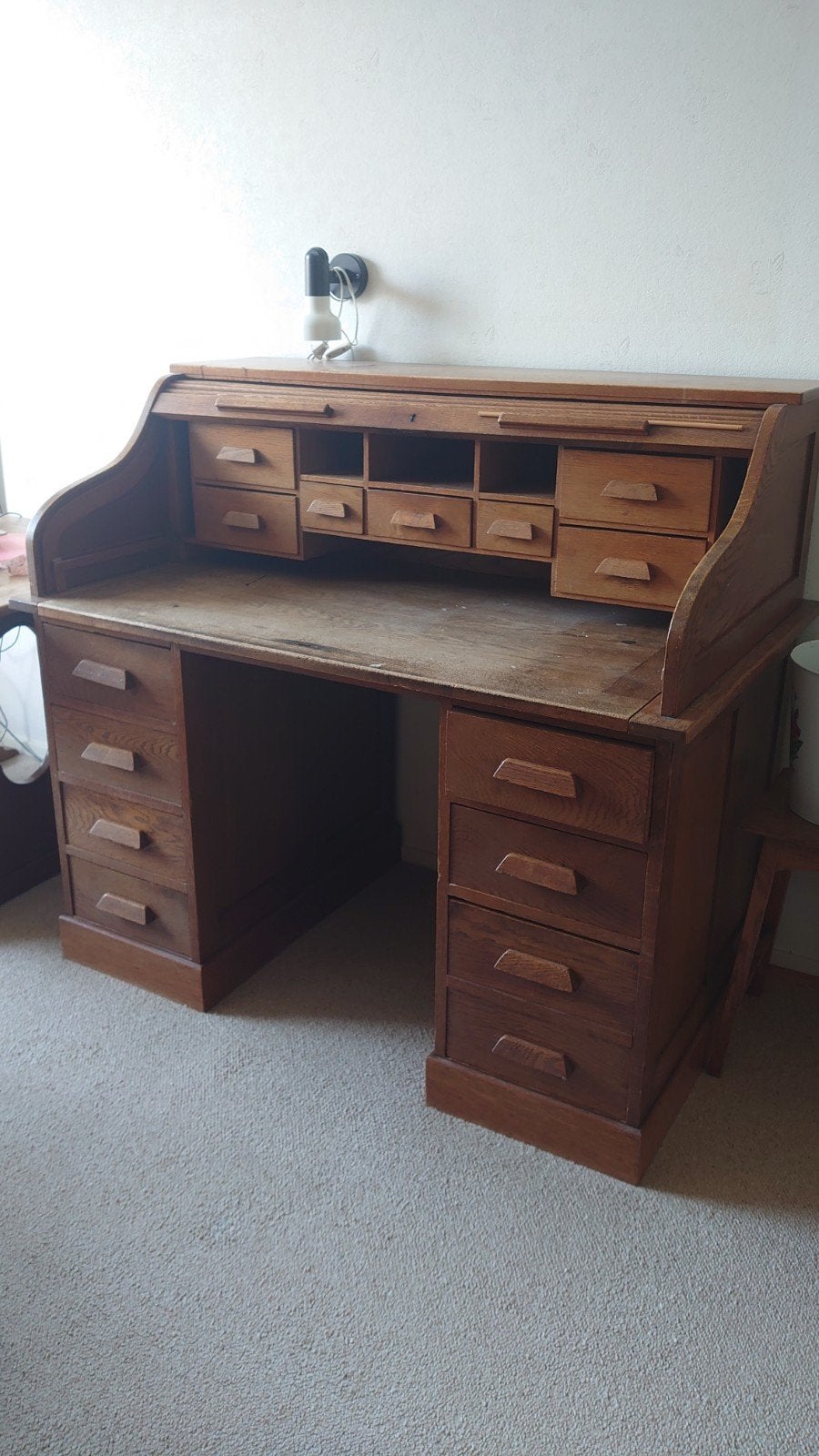 Antiek rolluikbureau met 14 lades, Antiek en Kunst, Ophalen