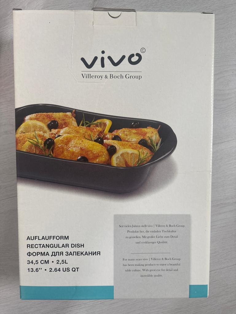 Vivo Villeroy & Boch Ovenschaal Rechthoekig 34,5 cm, Ophalen, Overige typen, Nieuw, Zwart