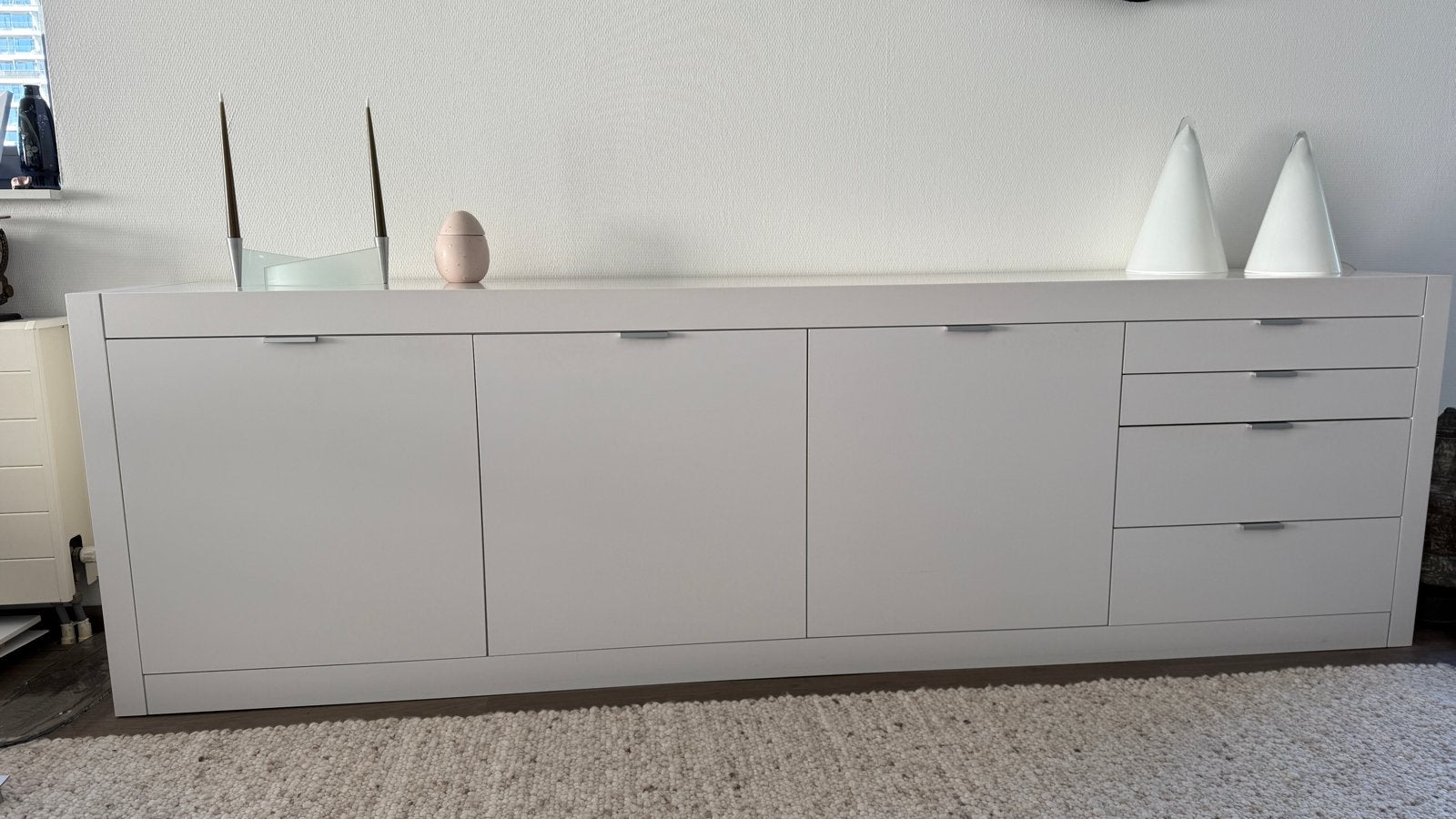 Pastoe L-Serie Dressoir, wit, uitstekende staat 268x45x80 cm, Ophalen, Met lade(s), Zo goed als nieuw, 200 cm of meer