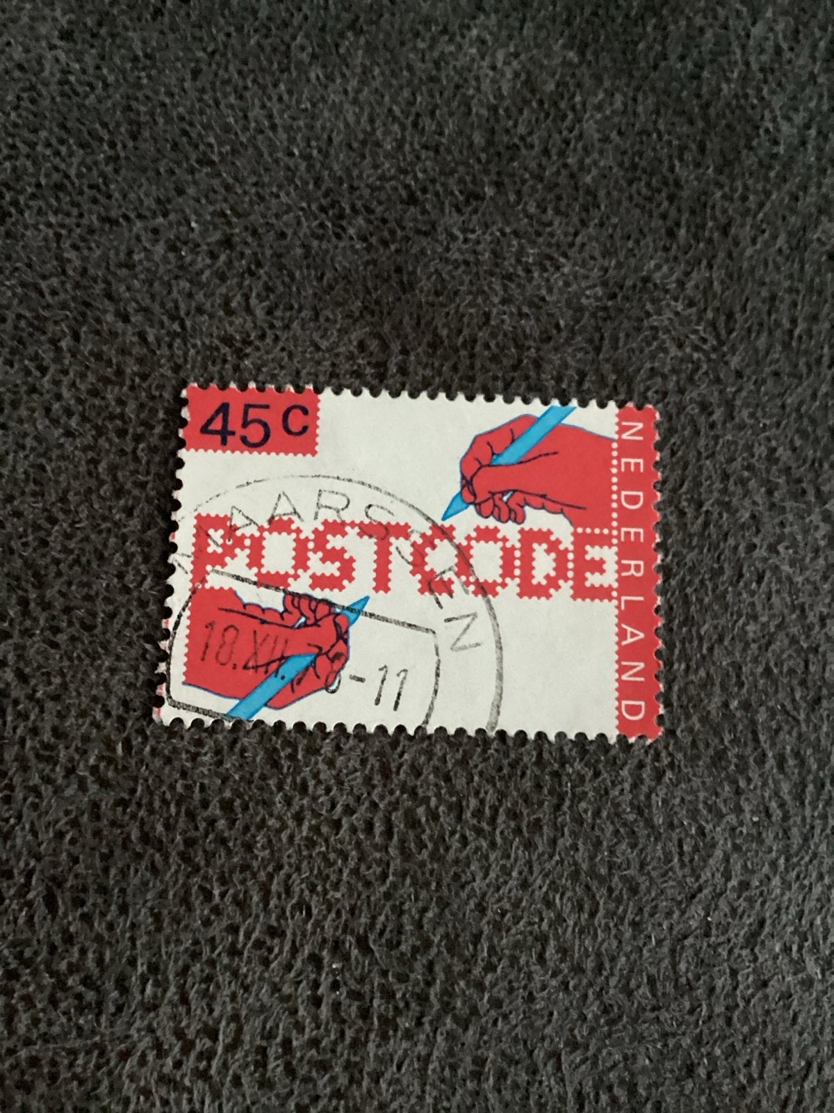 Nederlandse Postzegel 45C Postcode - Gestempeld Maarsen, Postzegels en Munten, Ophalen of Verzenden, Na 1940, Gestempeld