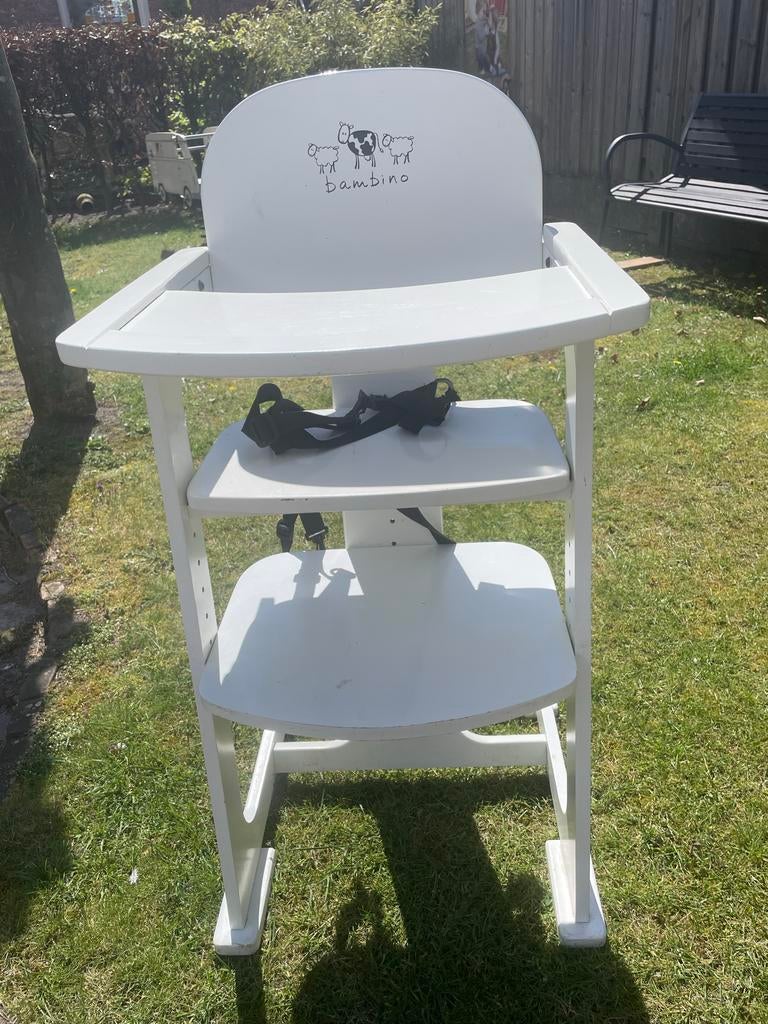 Bambino meegroeistoel met eetblad en gordel, Kinderen en Baby's, Kinderstoelen, Ophalen, Gebruikt, Meegroeistoel, Afneembaar eetblad