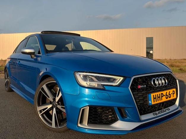 RS3 Sedan NO OPF 2018 Virtual/RS stoel/ACC/Pano BBS + KW v3, Auto's, Automaat, 1490 kg, Zwart, RS3