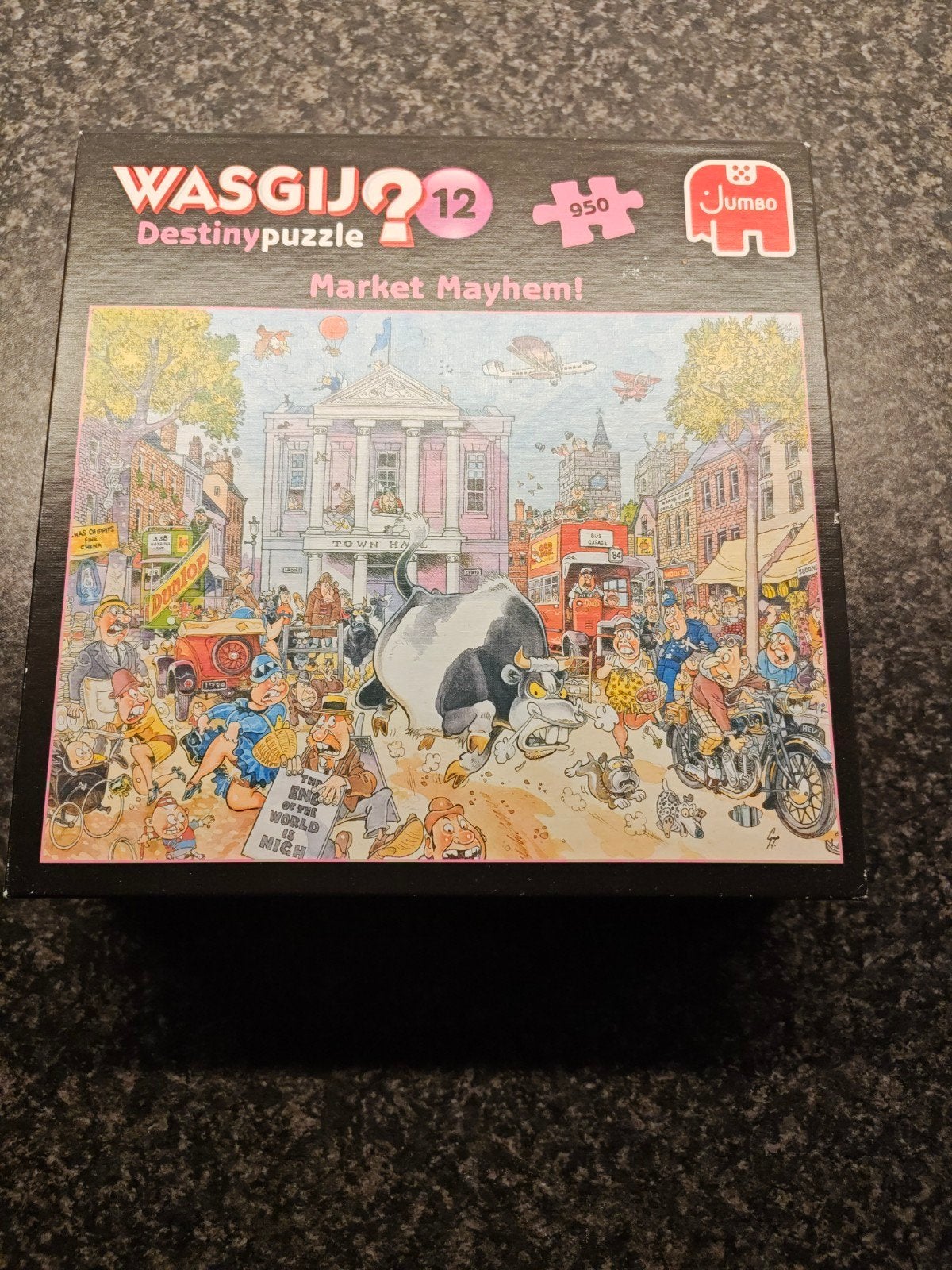 Wasgij Destiny 12 Market Mayhem! Legpuzzel 950 stukjes, Ophalen of Verzenden, 500 t/m 1500 stukjes, Zo goed als nieuw, Legpuzzel