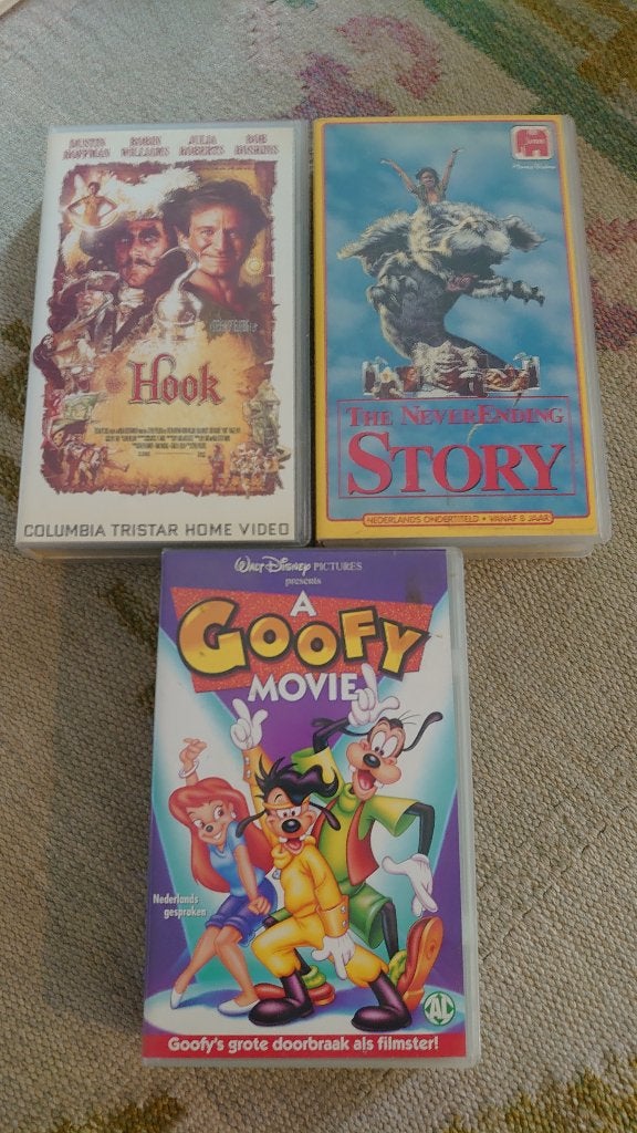 Kinder/jeugd films, Hook, The NeverEnding Story..., Nederlands ondertiteld, Gebruikt, Alle leeftijden, Ophalen of Verzenden