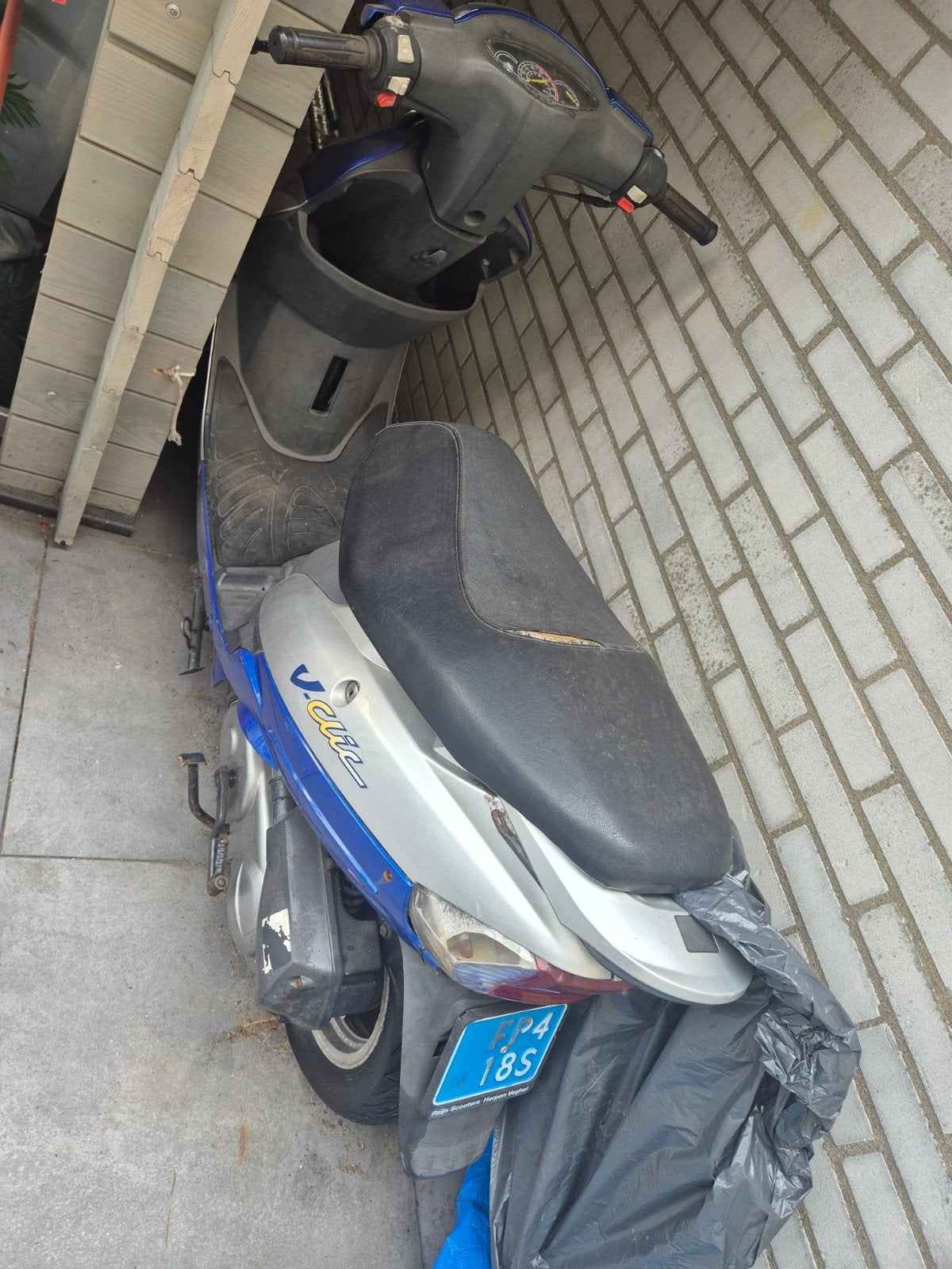 Peugeot V-Clic Scooter - Blauw/Zilver, Fietsen en Brommers, Brommers | Peugeot, Ophalen of Verzenden, Gebruikt, Maximaal 25 km/u