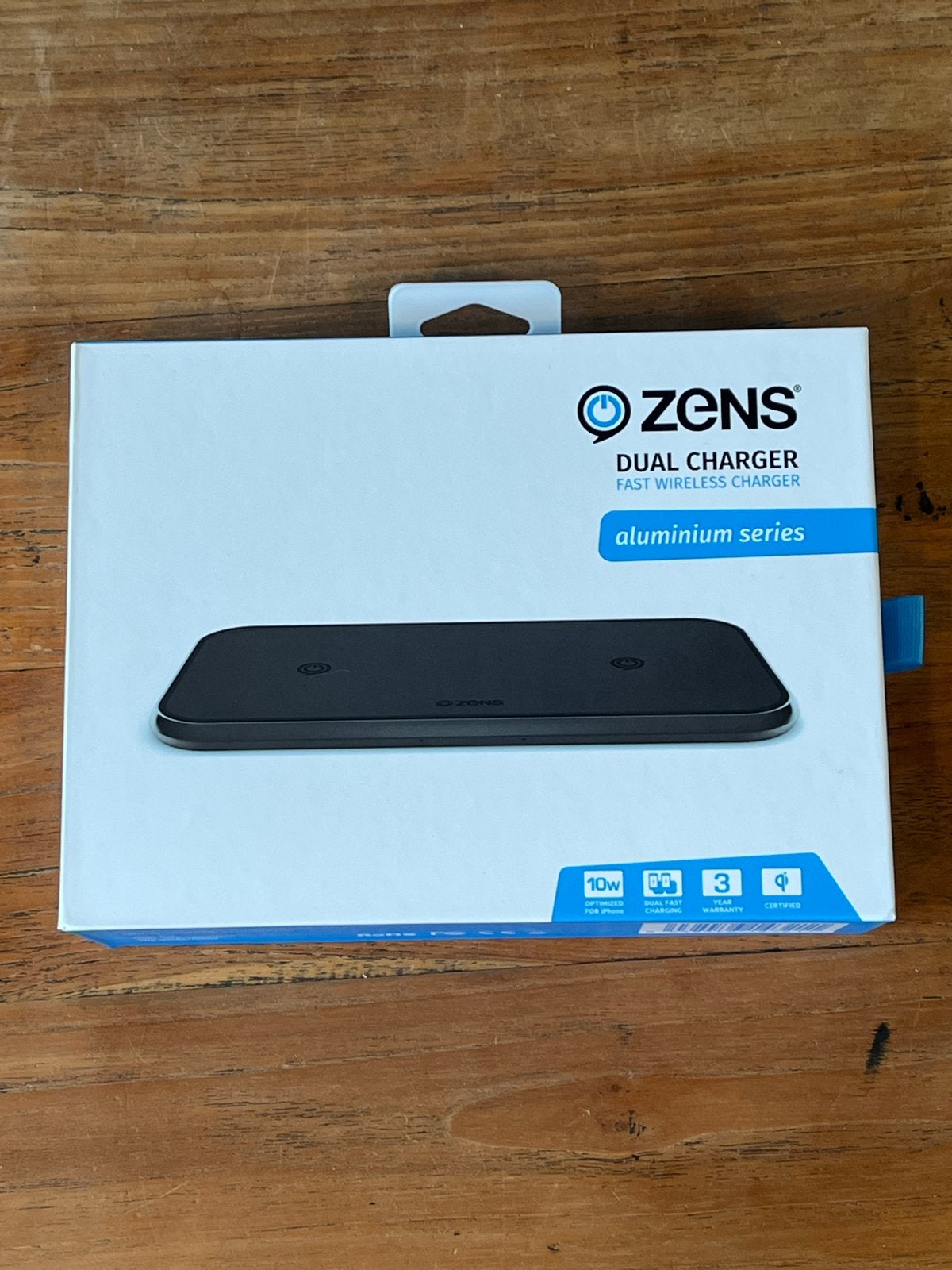 Zens Dual Fast Wireless Charger Aluminium Series, Ophalen of Verzenden, Zo goed als nieuw, Overige merken