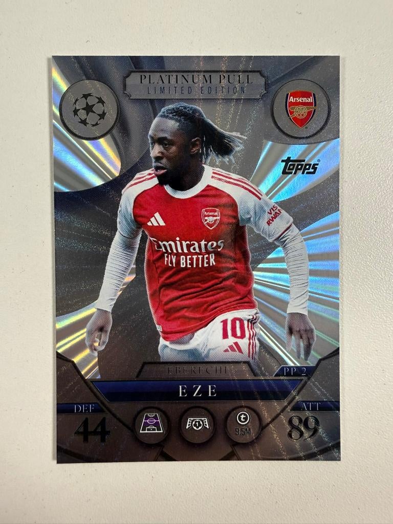 Eberechi Eze Platinum Pull Match Attax Extra 2026, Ophalen of Verzenden, Nieuw, Buitenlandse clubs, Poster, Plaatje of Sticker