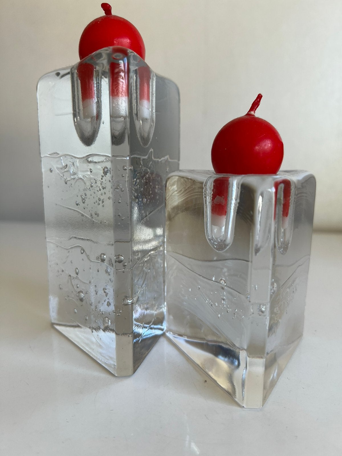 2 Iittala Arkipelago Glas Kandelaar Driehoek Timo Sarpaneva, Ophalen of Verzenden, Kandelaar, Iittala, Glas