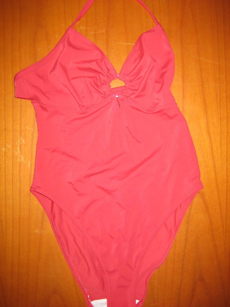 Rode badpak, 40, Ophalen of Verzenden, Zo goed als nieuw, Rood, Badpak