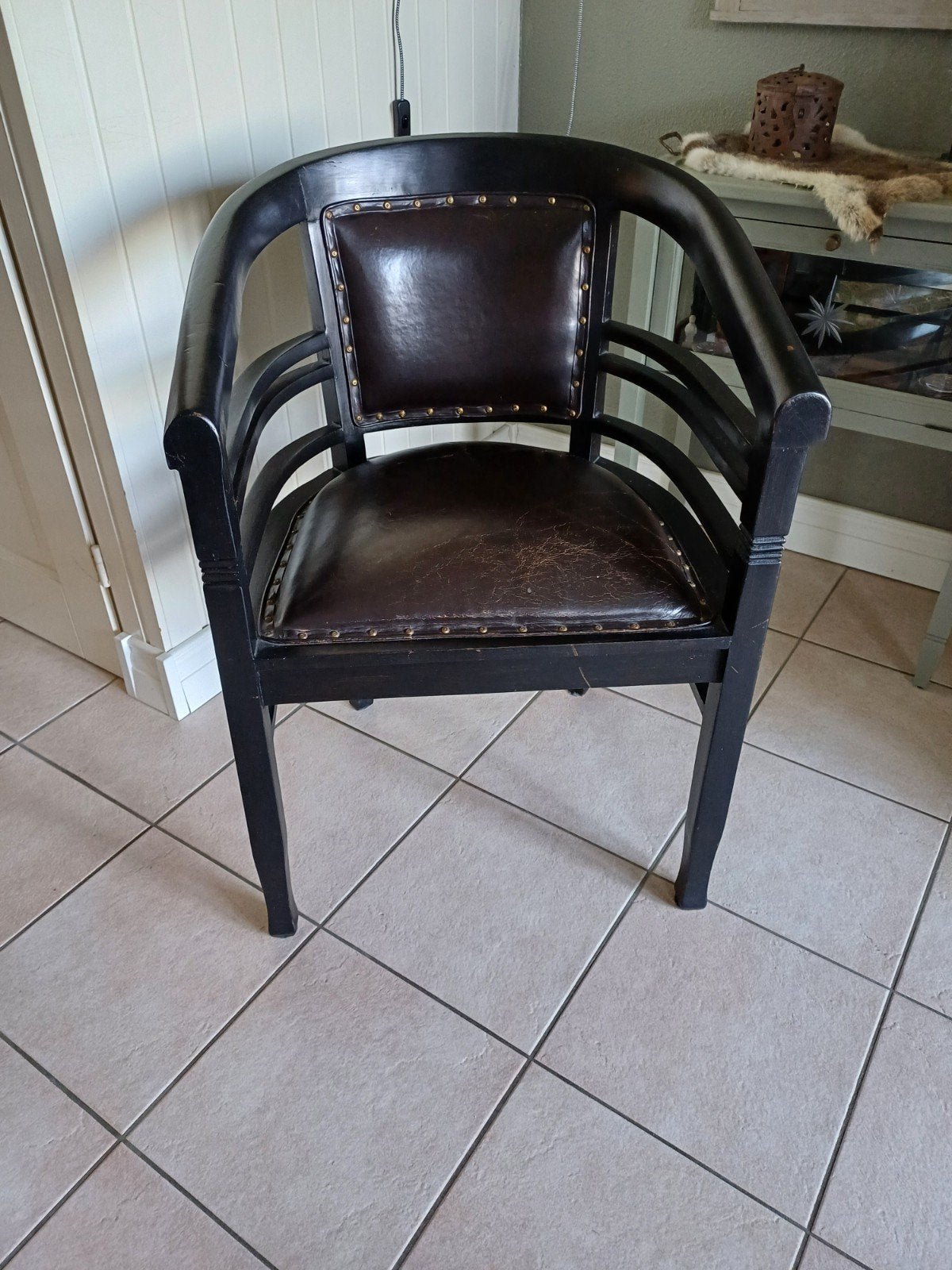 kuipstoeltje, Huis en Inrichting, Ophalen, Gebruikt, Bruin, Hout