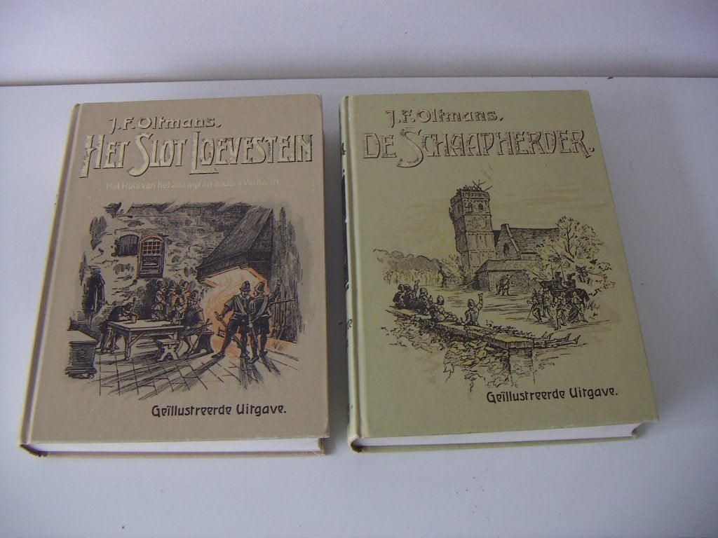 2 x J.F. Oltmans. De Schaapherder en Slot Loevestein., Boeken, Ophalen of Verzenden, 15e en 16e eeuw, Zo goed als nieuw, J.F. Oltmans.
