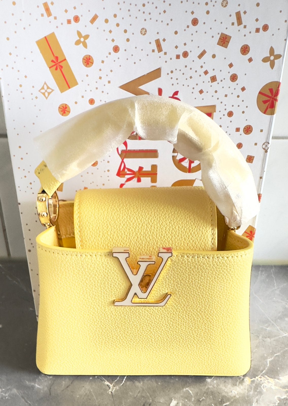 LOUIS VUITTON TAS, Sieraden, Tassen en Uiterlijk, Ophalen of Verzenden, Nieuw, Geel, Handtas