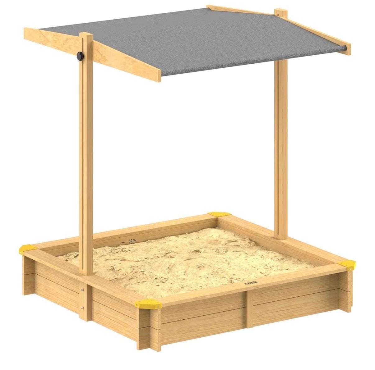 Zandbak met luifel Spielwerk 120x120x120cm Vurenhout UV50+, Ophalen, Zo goed als nieuw