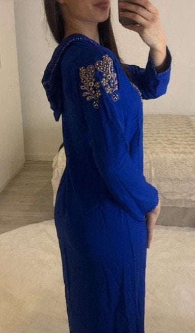 Djellaba djelaba jelaba jalaba marokkaanse jurk, Kleding | Dames, Gelegenheidskleding, Zo goed als nieuw, Overige typen, Blauw