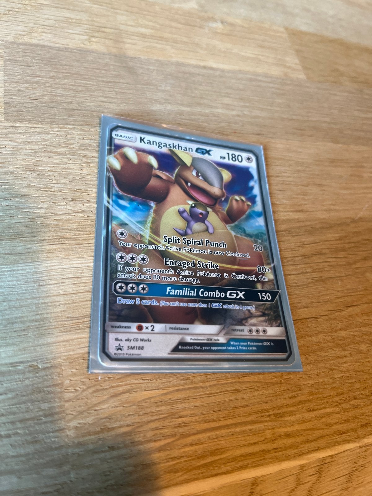 Kangaskhan GX Pokémon Kaart - SM188, Verzenden, Zo goed als nieuw, Losse kaart, Foil
