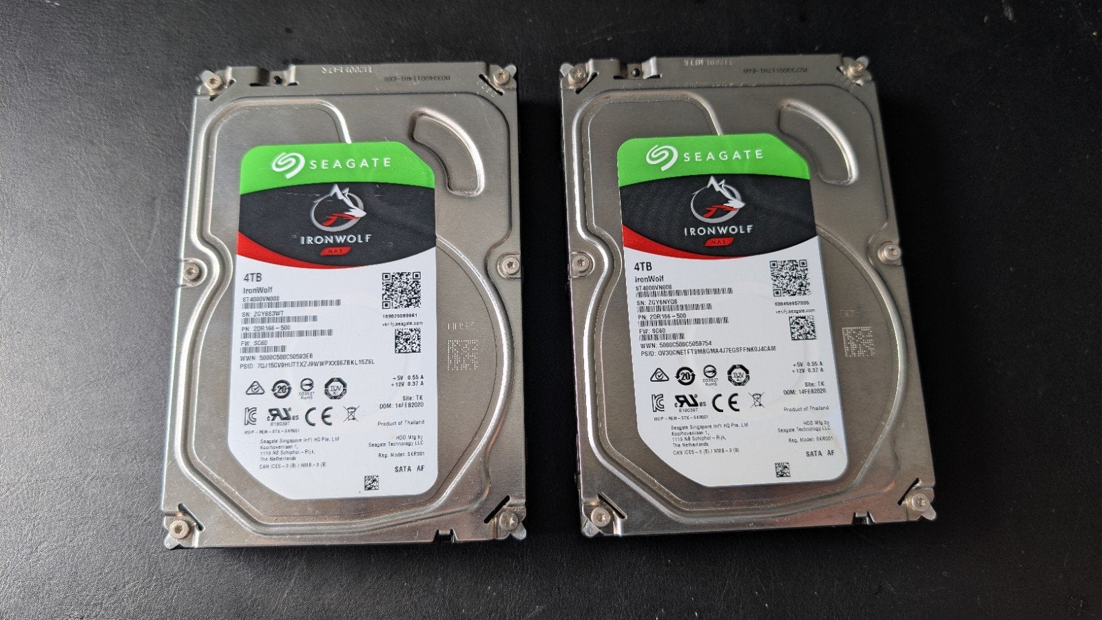 2x Seagate Ironwolf 4TB HDD - Gecontroleerd en Gewist, Ophalen of Verzenden, 4 Terrabyte, SATA, Seagate Ironwolf