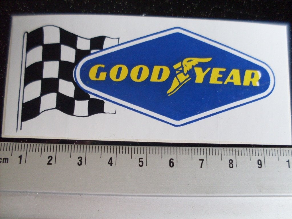 sticker goodyear logo vlag racevlag racing grand prix gp, Verzenden, Zo goed als nieuw, Merk