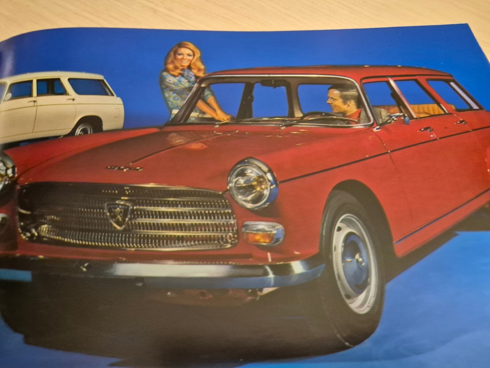 1971 als nieuw Peugeot 404 folder óók Familiale 7 8 persoons, Ophalen of Verzenden, Zo goed als nieuw, Peugeot