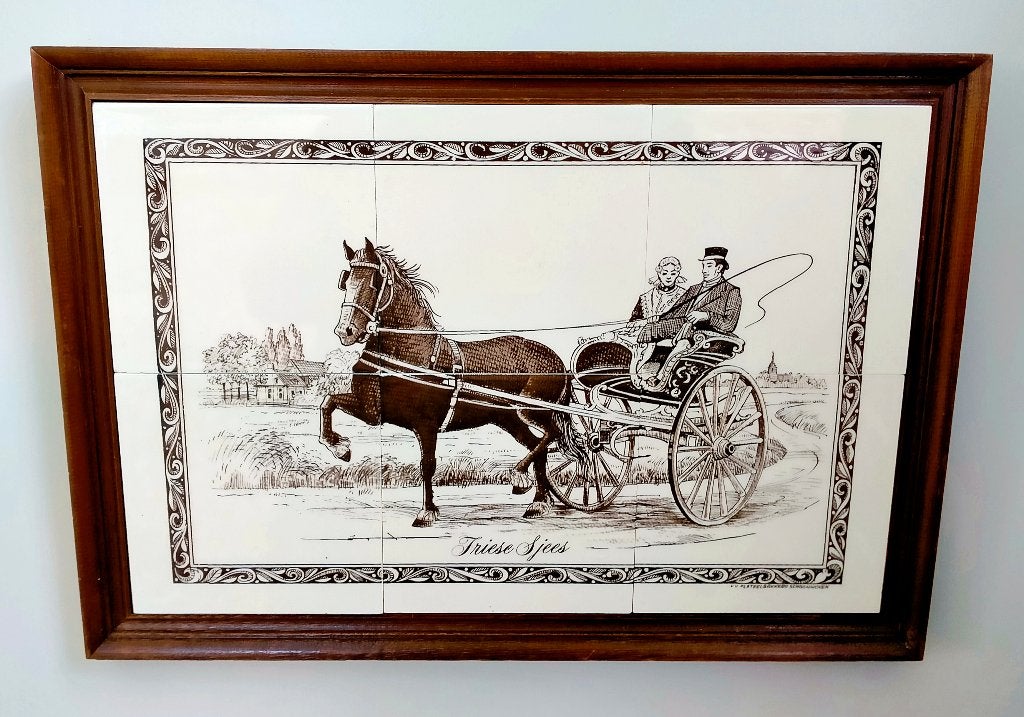 Tegel Plaquette / Schilderij / Wanddecoratie - Friese Sjees, Ophalen of Verzenden