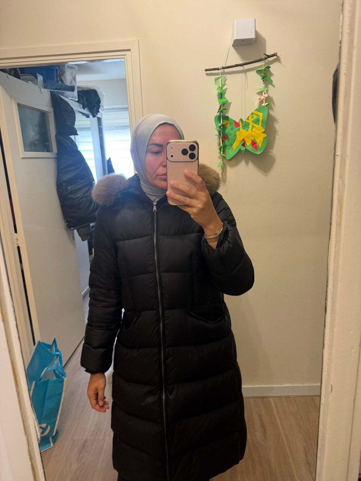 Moncler dames jas xl, Kleding | Dames, Jassen | Winter, Ophalen of Verzenden, Zo goed als nieuw, Maat 46/48 (XL) of groter, Zwart
