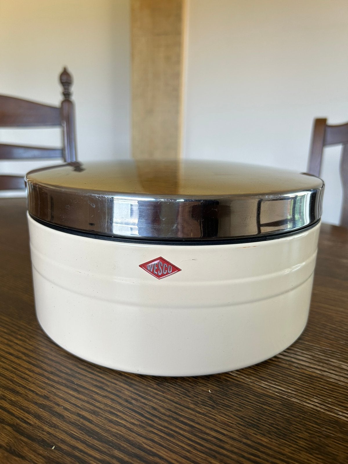 Retro crème kleurige WESCO CLASSIC LINE koektrommel, Ophalen of Verzenden