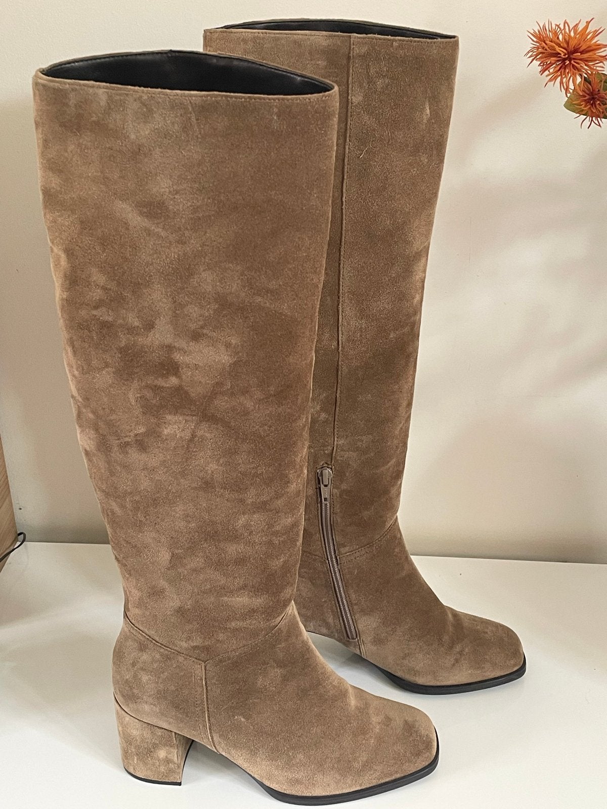 Fred de la Bretoniere hoge suède laarzen taupe maat 39, Kleding | Dames, Schoenen, Ophalen, Zo goed als nieuw, Bruin, Hoge laarzen
