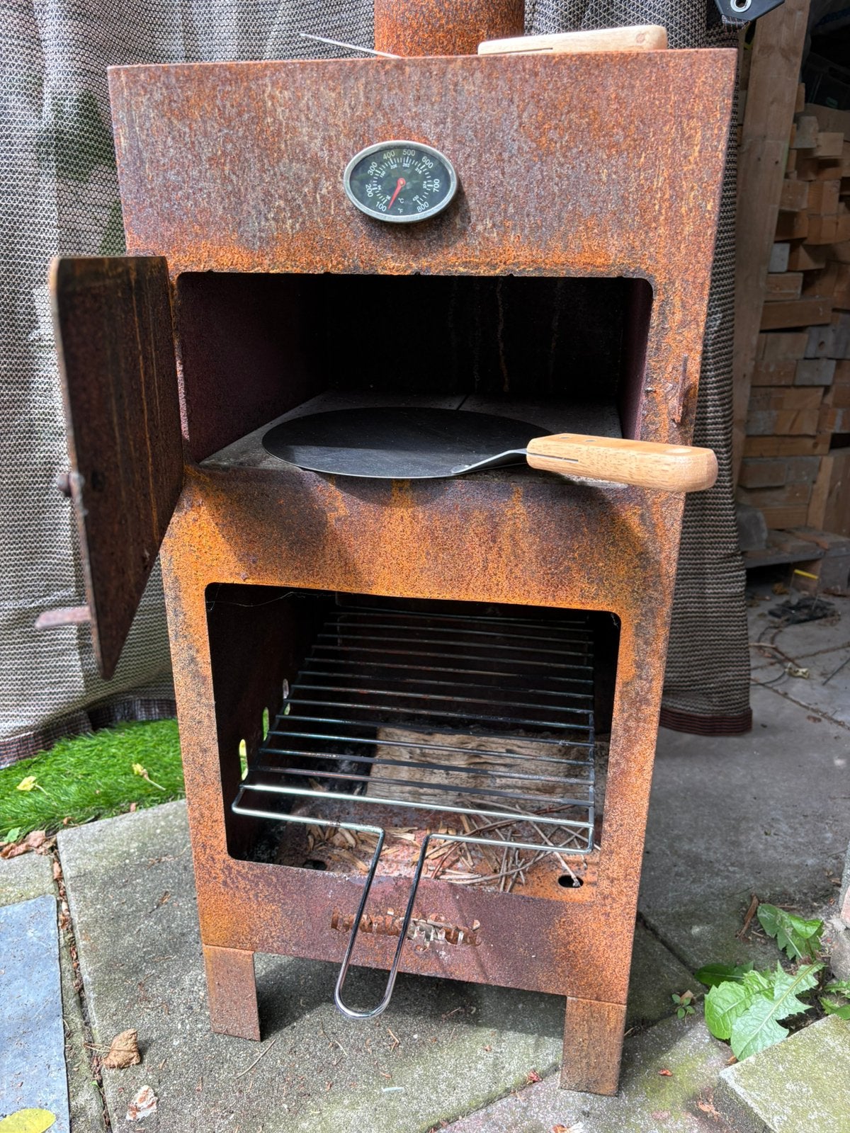 Lanterfant pizzaoven BBQ tuinhaard, Ophalen, Gebruikt