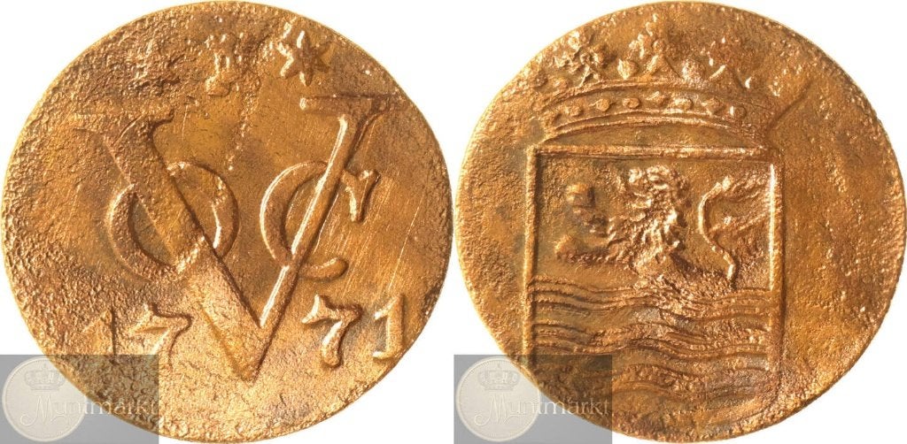 V.O.C. - Zeeland - Duit 1771 - Middelburg - ZELDZAAM, Ophalen of Verzenden, Vóór koninkrijk, Overige waardes, Losse munt