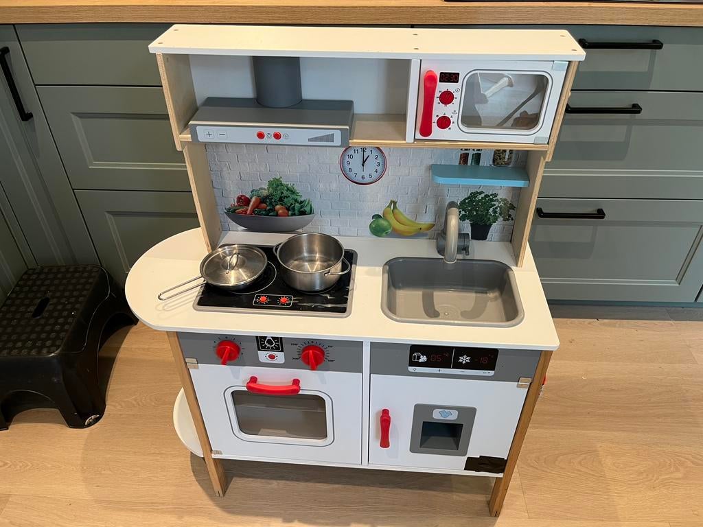 Speelgoed keukentje incl spulletjes, Ophalen, Gebruikt, Hout, Speelkeuken