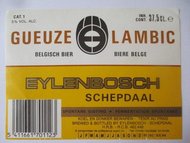 bieretiket Belgie 3-8 (2S) eylenbosch, Verzamelen, Ophalen of Verzenden, Nieuw, Overige typen, Overige merken