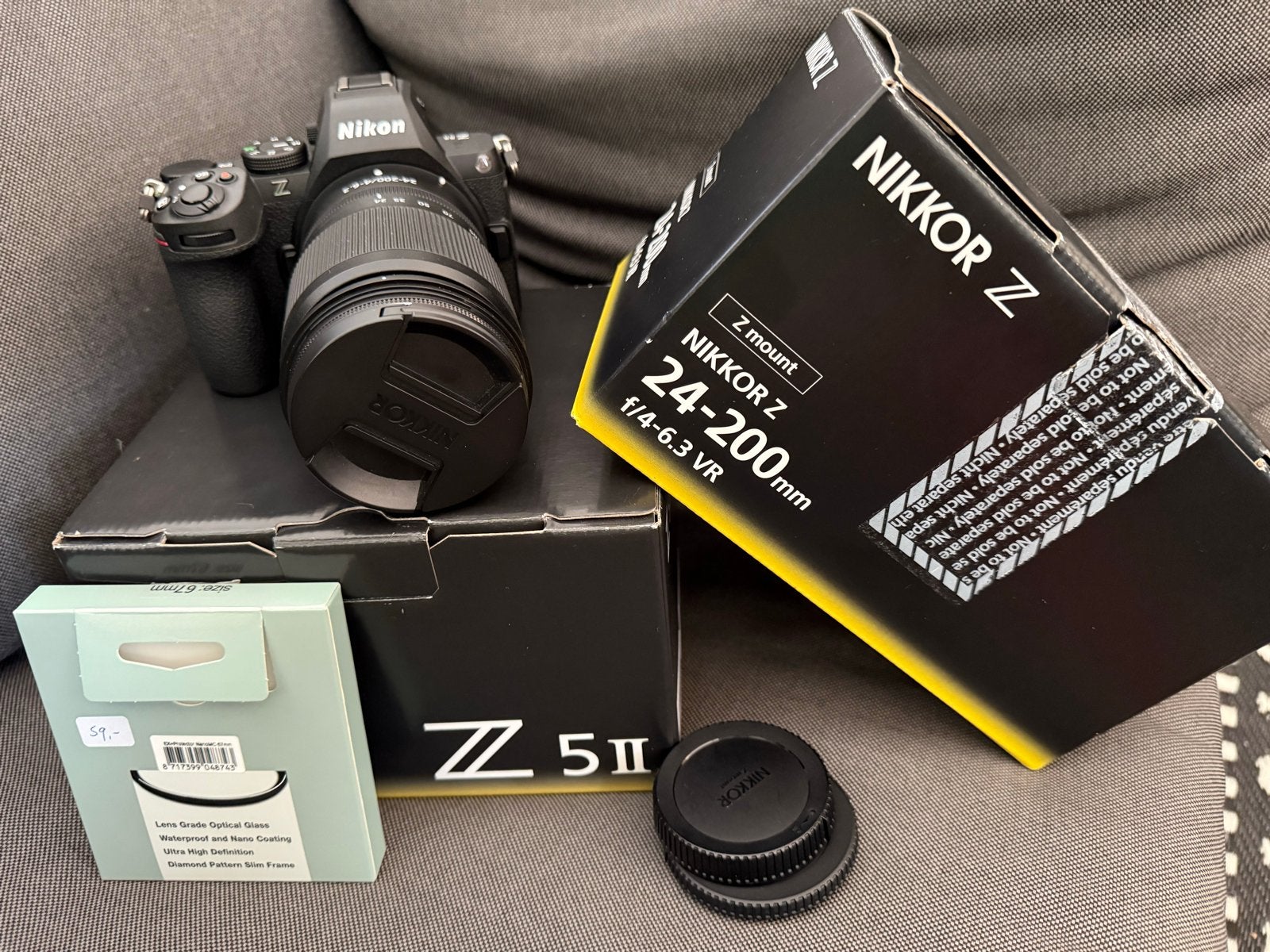 Nikon Z 5II systeemcamera met NIKKOR Z 24-200mm lens, Ophalen, Beeldstabilisatie, Nieuw, Accu