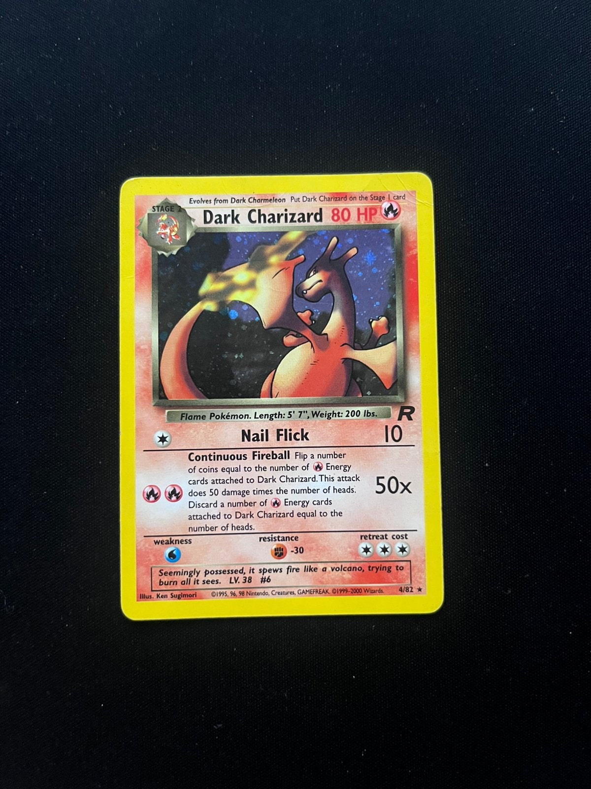Dark Charizard #4 Team Rocket Set, Ophalen, Gebruikt