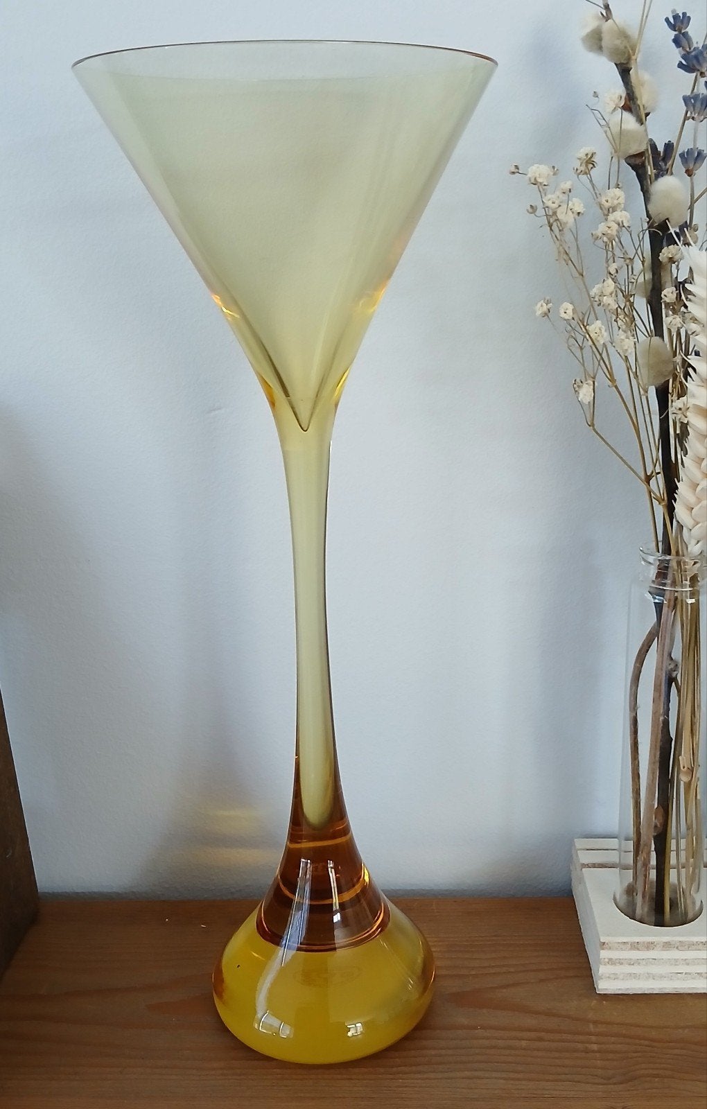 Baccarat Vaas - Amberkleurig Glas - Vintage Design, Antiek en Kunst, Antiek | Vazen, Ophalen of Verzenden