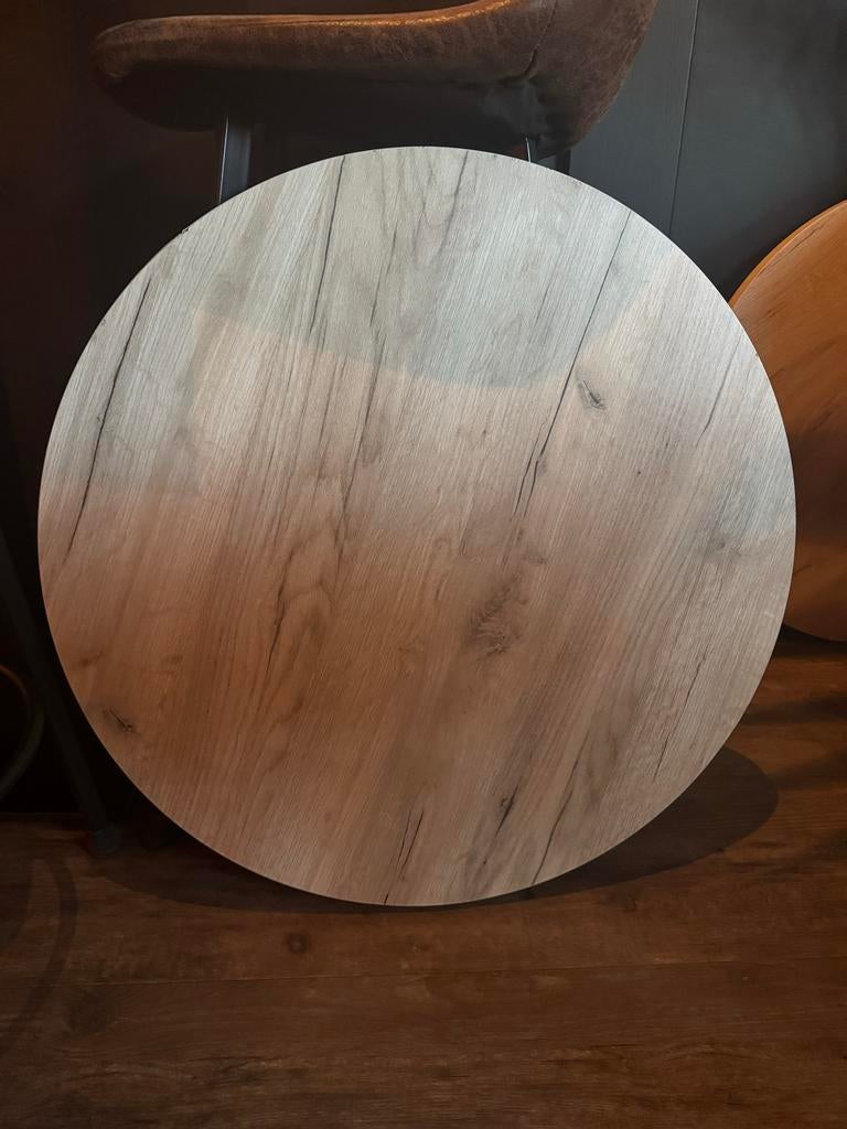3x Rond tafelblad, diameter 70 cm, Huis en Inrichting, Tafelonderdelen, Ophalen, Gebruikt, 50 tot 100 cm, Rond