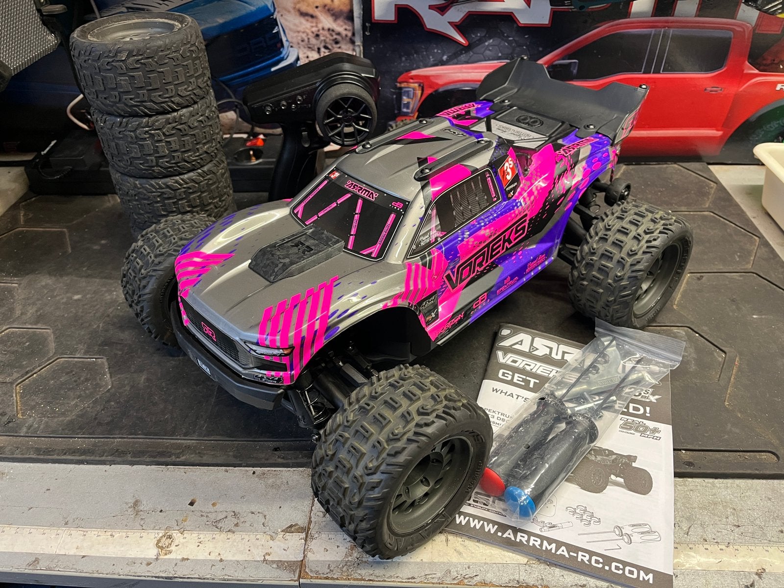 Arrma 1/10 Vorteks 223S DSC 4x4 Brushless Truggy RTR, Elektro, Auto offroad, Ophalen of Verzenden, Zo goed als nieuw
