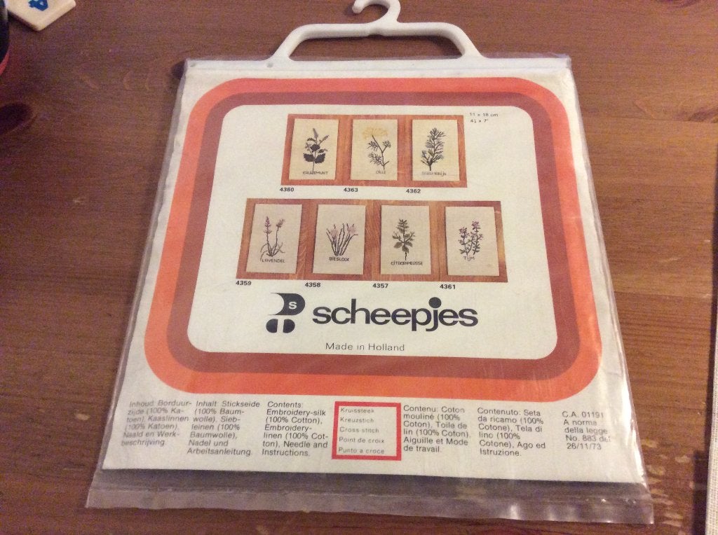 Borduurpakket Kruizemunt. scheepjes 4360, Nieuw, Hobby en Vrije tijd, Borduren en Borduurmachines, Ophalen of Verzenden, Nieuw