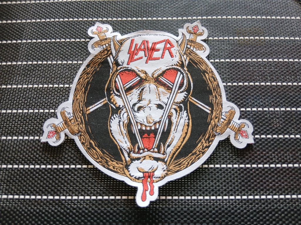 Slayer prachtige limited edition 14.5x14.5 cm patch 96 metal, Verzamelen, Verzenden, Nieuw, Kleding