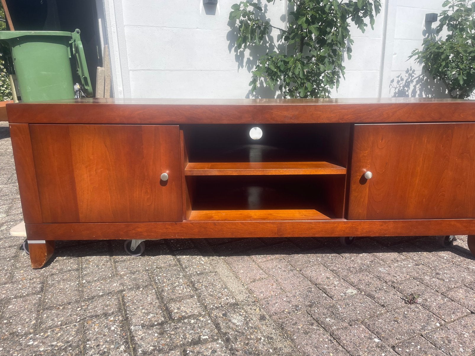 Kersenhout tv kast. 160 breed , 55 hoog , 60 diep, Ophalen, Gebruikt, Minder dan 100 cm, Kersenhout