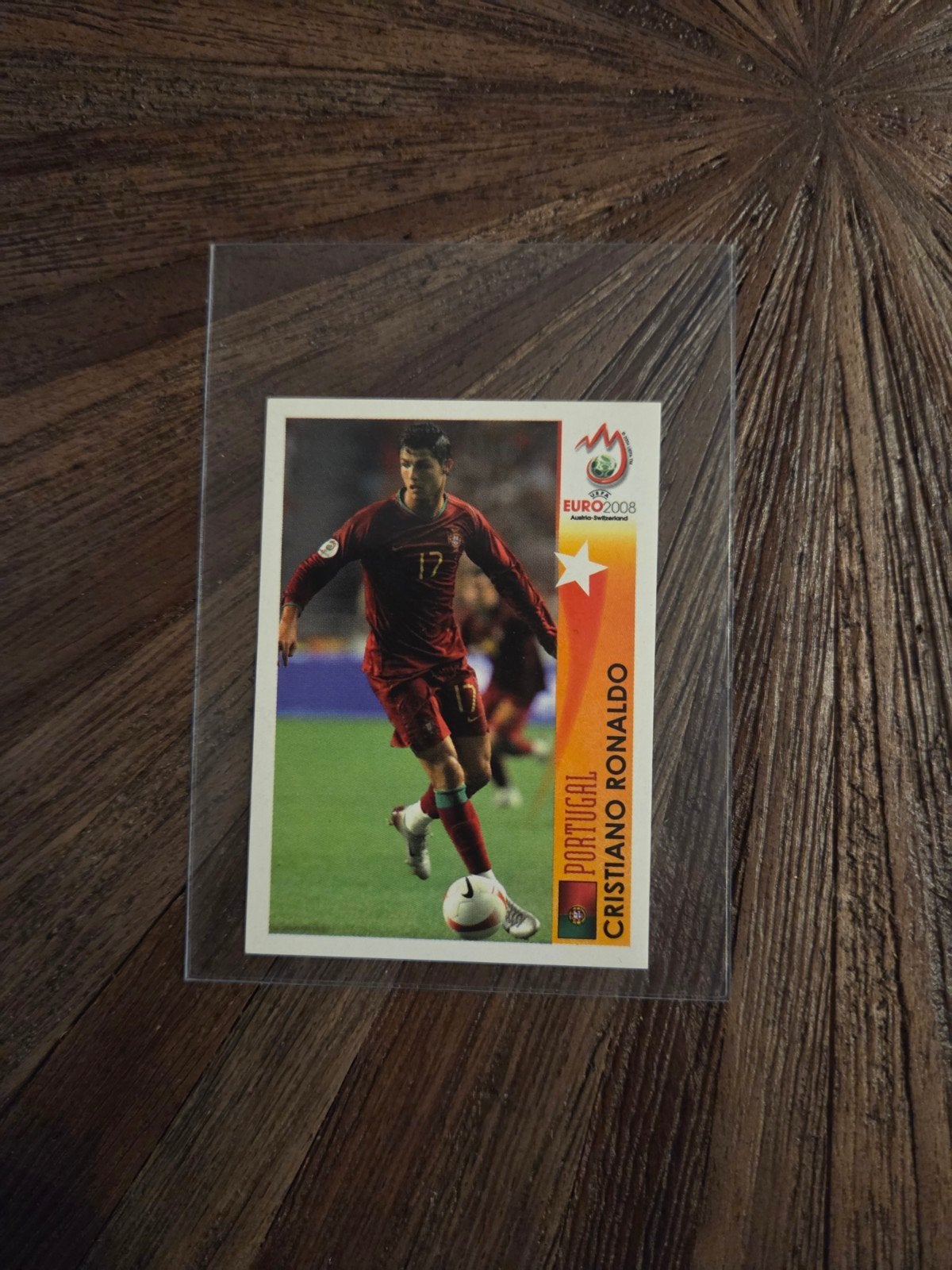 Panini sticker cristiano ronaldo ek 2008, Ophalen of Verzenden, Zo goed als nieuw, Buitenlandse clubs, Poster, Plaatje of Sticker