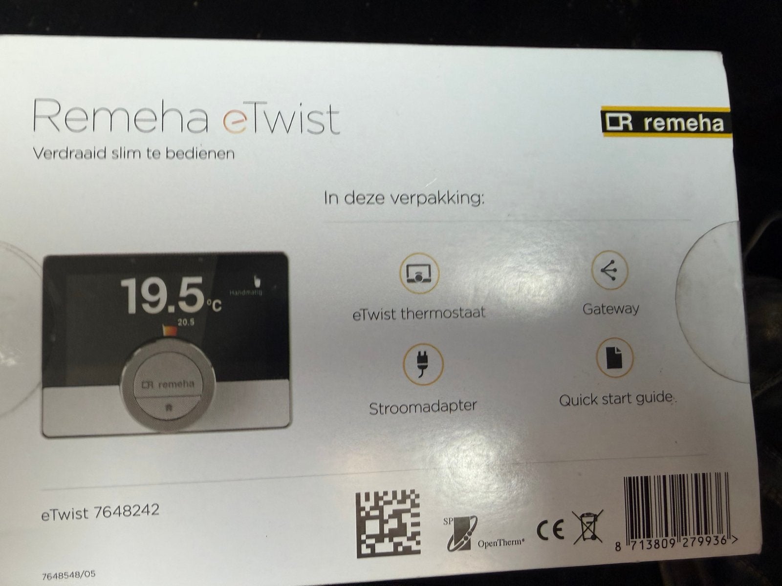 Remeha eTwist thermostaat met gateway, Ophalen of Verzenden, Slimme thermostaat, Nieuw