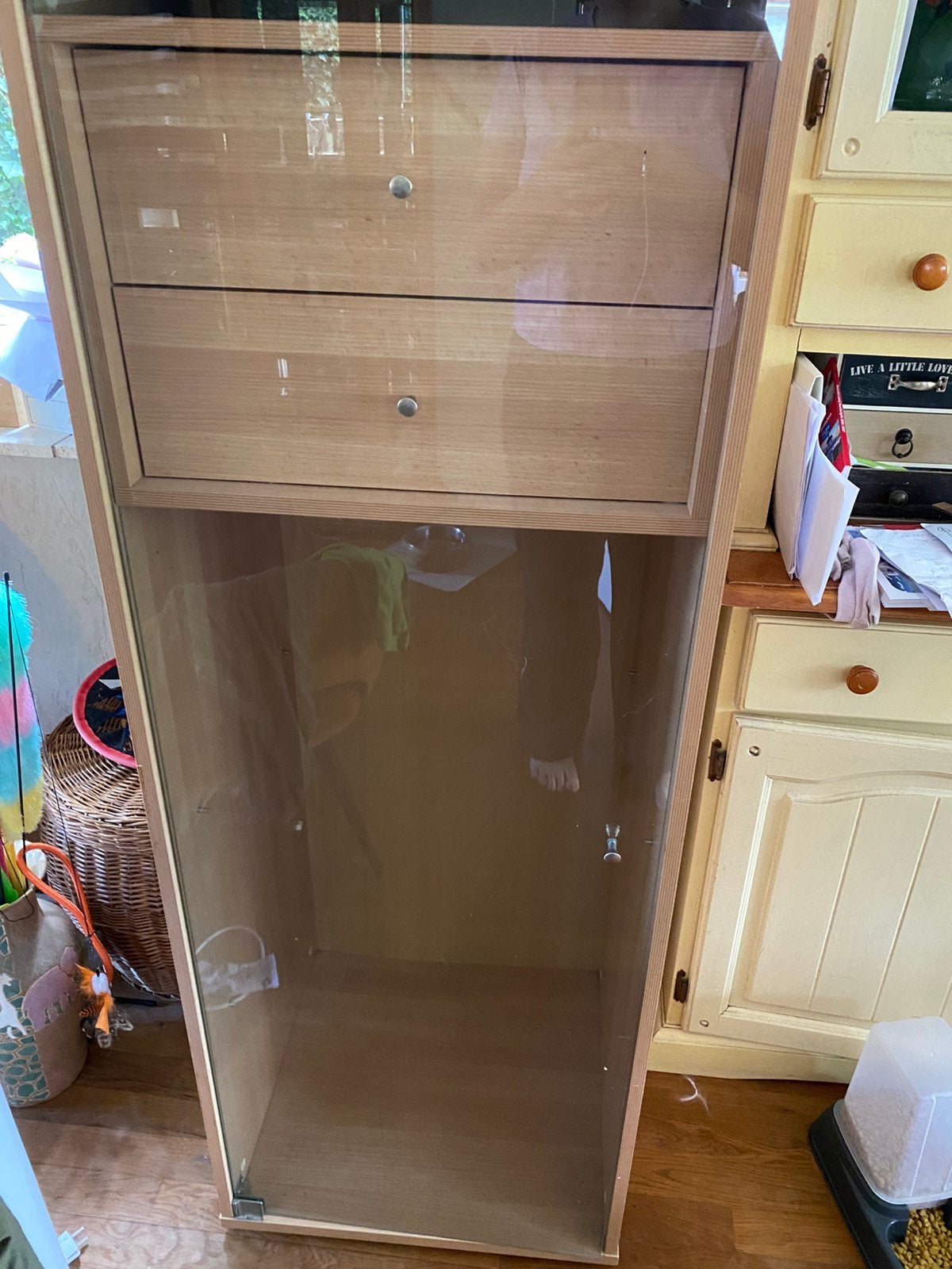 Vitrine kast, gratis ophalen, Ophalen, Gebruikt, 25 tot 50 cm, 50 tot 100 cm
