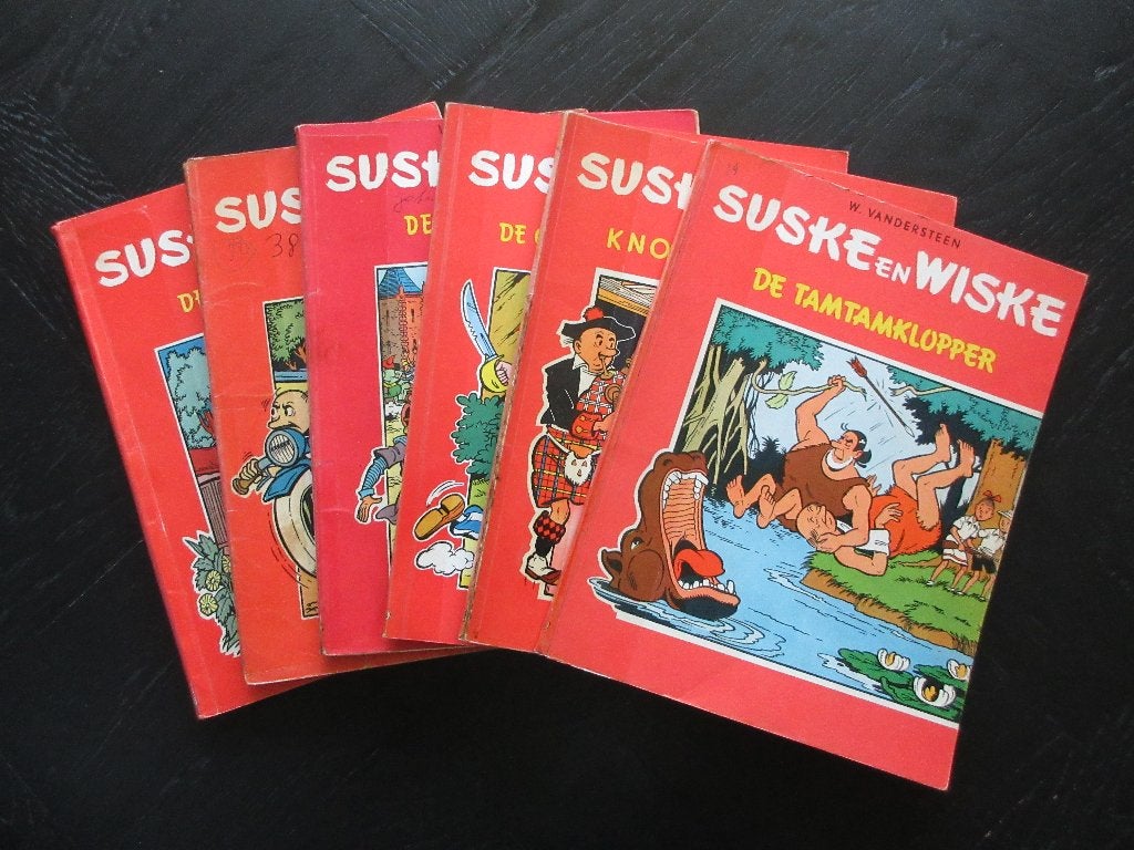 Suske en Wiske Tweekleurenreeks Vlaams 1e eerste druk, Boeken, Gelezen, Verzenden, Willy Vandersteen, Meerdere stripboeken