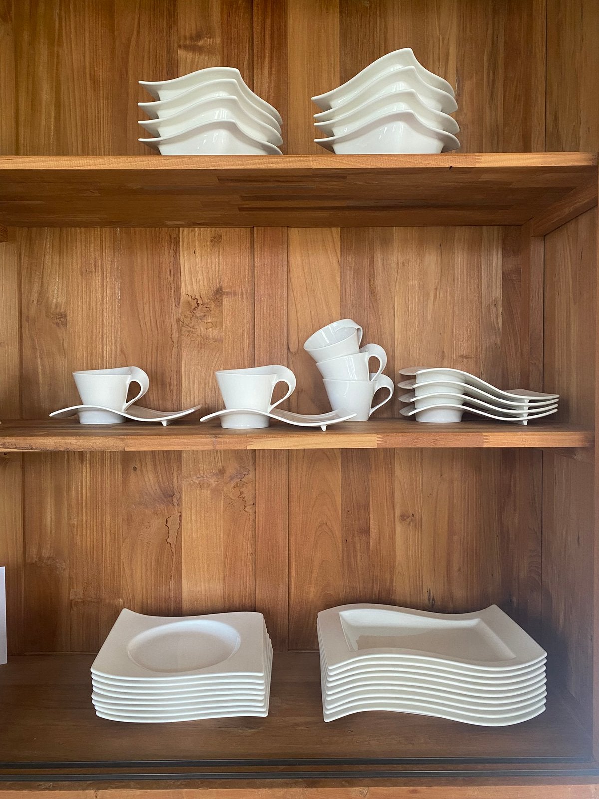 Modern Wit Villeroy en Boch new wave Servies, Ophalen, Keramiek, Overige typen, Zo goed als nieuw