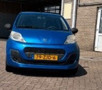 Peugeot 107 1.0 12V 5DR 2012 Blauw, Auto's, Voorwielaandrijving, Stof, Zwart, Origineel Nederlands