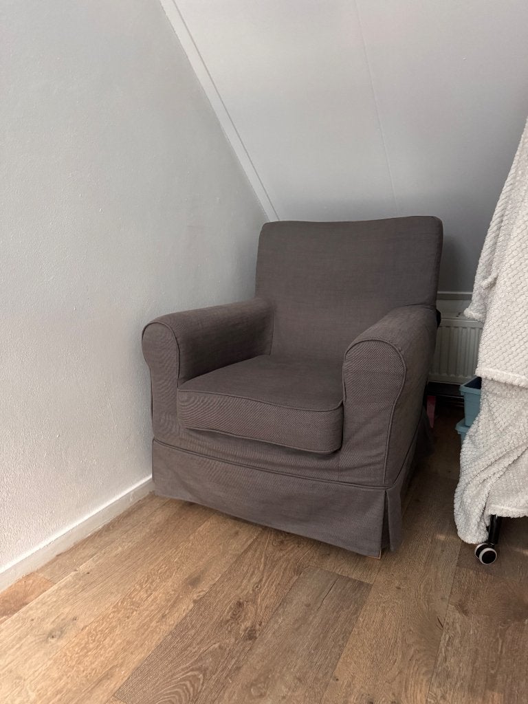 IKEA Ektorp Jennylund fauteuil grijs, Huis en Inrichting, Ophalen, Zo goed als nieuw, 75 tot 100 cm
