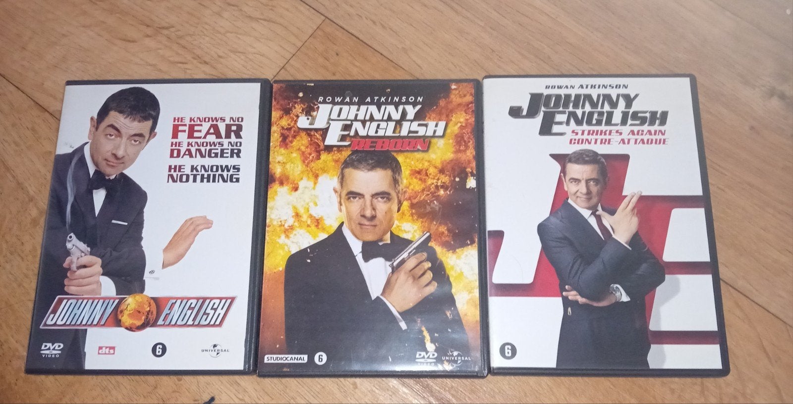 Johnny English DVD's  3 films, Engels, Nederlands, Ophalen of Verzenden, Zo goed als nieuw