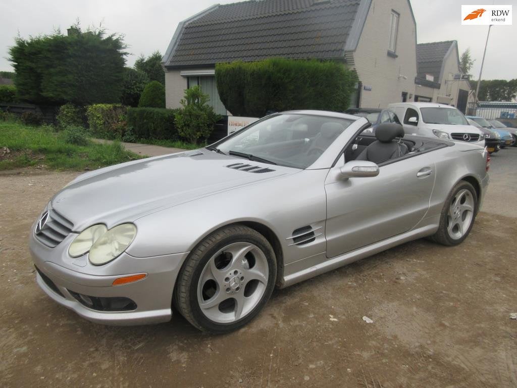 Mercedes-Benz SL-klasse 500 - AMG 5.0 V8, Auto's, Automatische klimaatregeling, Gebruikt, Cabriolet, Leder