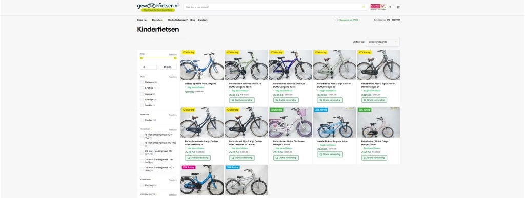 Tweedehands kinderfietsen – rijklaar met garantie en service, Fietsen en Brommers, Fietsen | Kinderfietsjes, Niet ingevuld, 20 inch of meer